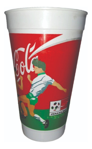 Mundial Futbol Italia 1990 Coca Cola Vaso Vintage