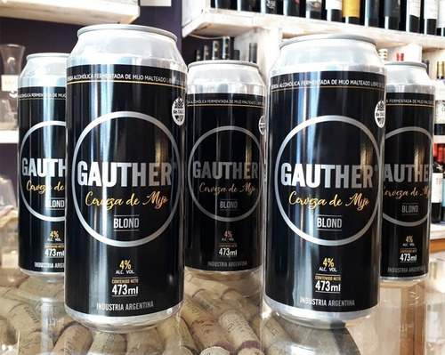 Imagen 3 de 6 de Cerveza Gauther S/tacc 473ml Cerveza De Mijo Blond Promo 6x5