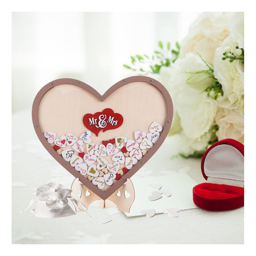 Recepción De Boda En Forma De Corazón Libro De Invitados