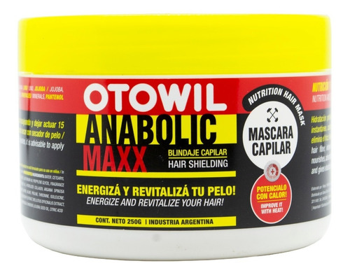 Otowil Anabolic Máscara Nutritiva Reparación Antifrizz 250g