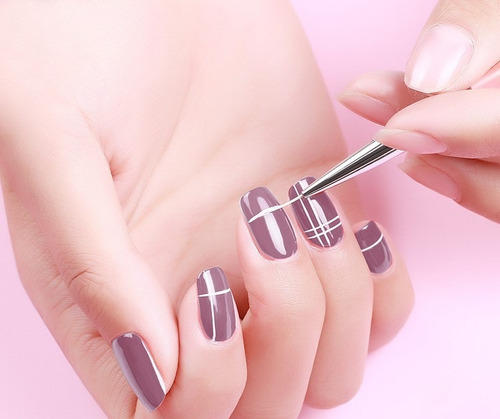 Imagem 8 de 8 de Kit3 Pincel Fina Profissionais Decoração De Unha Natural/gel