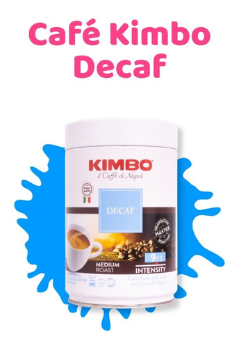 Café Grano Molido Kimbo 250 G Descafeinado