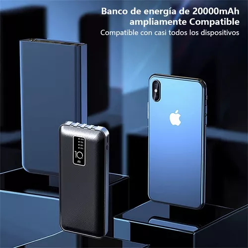 Banco de energía de carga rápida 12V 20000mAh, Cargador portátil para  Iphone11, 12 pro max, se