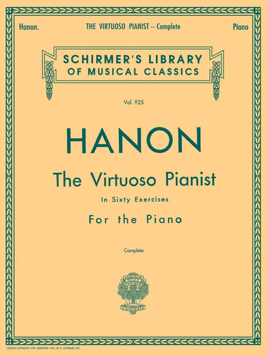 Libro Hanon The Virtuoso Pianist-inglés