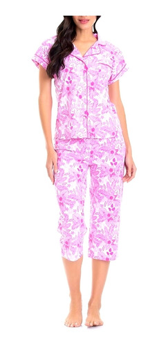 Pijama Algodón Lady Genny Talla M Color Rosa J-729