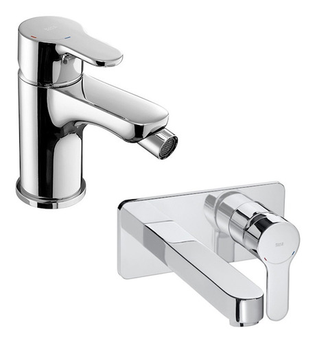 Combo Griferia Roca L20 Bidet Europeo Lav Pared Ahora 18