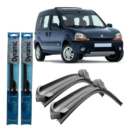 Juego Kit Escobillas Renault Kangoo 1998 1999 2000 2001 2002