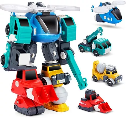  CubicFun - Juguete de robot-vehículo para desmontar, 5 en 1,  juguetes de construcción para niños de 5 años, multicolor : Juguetes y  Juegos