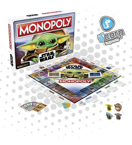 Monopoly Star Wars The Mandalorian Bebe Yoda Grogu (Usado)