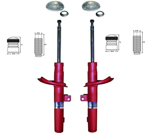 Kit Suspension Delantera Peugeot 207 C/ Amort Del-10 Piezas