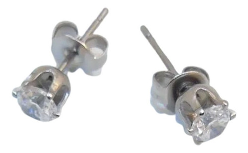 Imagen 1 de 7 de Aros Acero Quirúrgico Grifas Con Cubic Zircon 4mm