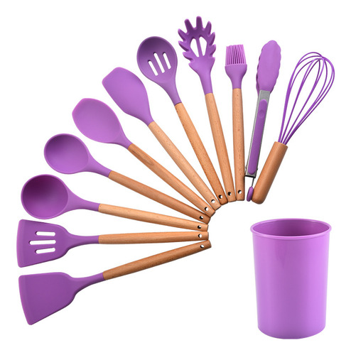 Utensilios De Cocina De Silicona, Juego De 12 Piezas