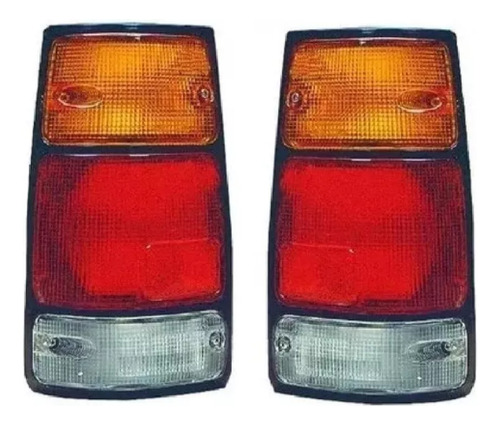 Juego X 2 Faro Trasero Isuzu P.up 92/96 Borde Negro