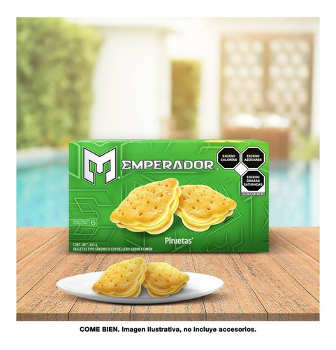 Galletas Gamesa Emperador Limón 345g Pack 6 Unidades