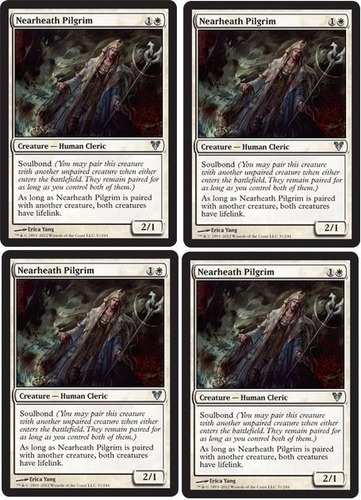 Cartas Magic: 4 Nearheath Pilgrim Nmint Avacyn Restored!!!