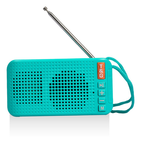 Radio Fm Usb Parlante Bluetooth Recarga Solar Con Linterna Color Verde