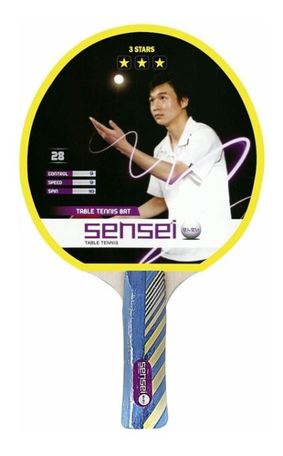 Paleta Ping Pong 3 Estrellas Sensei® - Tenis De Mesa