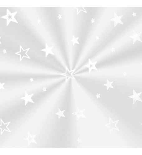 Saco Transparente Estrelado Branco Natal - Tamanho 20x29 Cm 