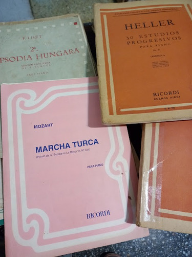 38 Partituras Antiguas Para Piano Lista En Descripcion (Usado)
