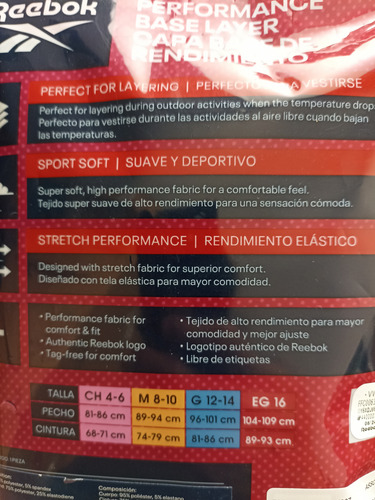 Pantalón Térmico Reebok Para Dama Gris Base Rendimiento