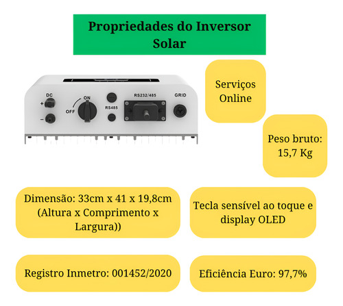 Inversor Solar On Grid Deye Sun-8kw-220v C/wifi Integrado
