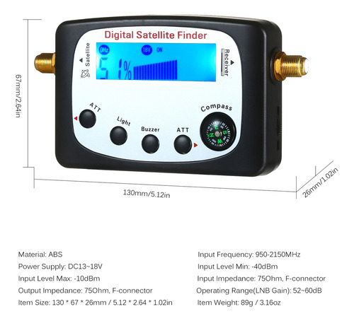 Finder Meter Finder Lcd Finder Que Muestra Brújula Satelital