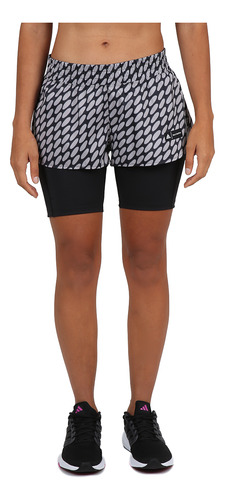 Short Running adidas 2 In 1 Mujer En Negro | Stock Center