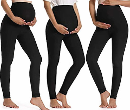 Pack Maternal Negro X3 Unidades, Talla Estándar, En Algodón