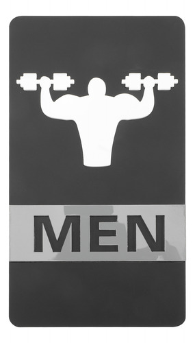 Placa Para Puerta De Baño, Letrero Masculino