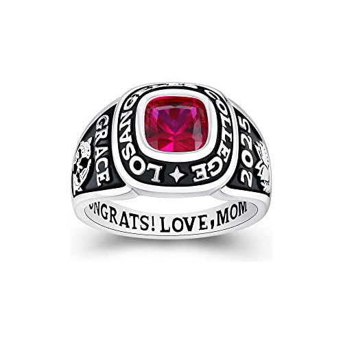 Anillo De Clase Para Mujeres, Plata De Ley, Personalizado