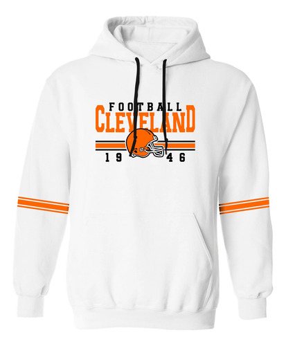 Pack Sudadera, Playera Y Gorra Con Diseño Cleveland Football