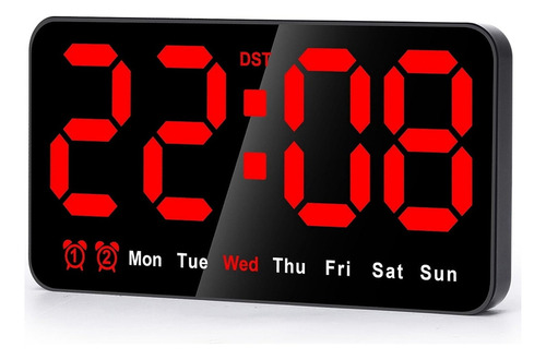 Reloj De Pared U1 Digital, Reloj Digital Led De 9 Pulgadas C
