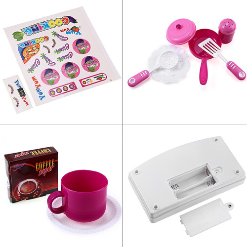 Cocina Infantil Niña Juguetes Sonido Luz Accesorios Rosa
