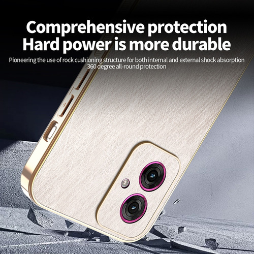 Funda Protectora Para Motorola Edge 60 Fusion/edge 60 Stylus/edge 60 Pro Resistente A Los Arañazos, Piel De Seda, Marco Galvanizado