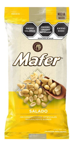 5 Pack Cacahuates Salados Mafer 170gr