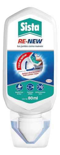 Silicon Renovador Juntas De Bañera Blanco Sista Renew 80ml