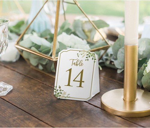 Lillian Rose Botanical Greenery Número De Mesa Tarjetas Tarj