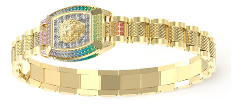Pulsera Guess Multicolor Lion King Hombre Color Dorado Diámetro 10 Cm Largo 19 Cm