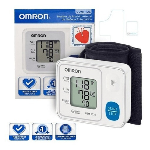 Omron Monitor De Presion Arterial De Muñeca Hem-6124