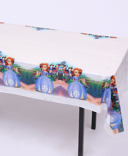 Imagen 2 de 2 de Mantel Plástico Decoración Fiesta Cumpleaños Princesa Sofía