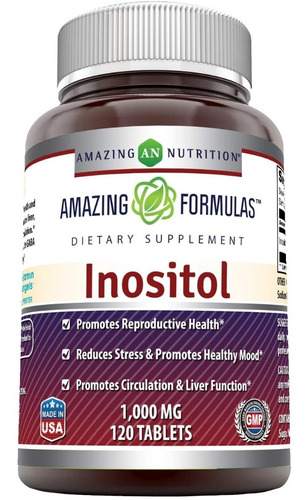 Inositol De 1000mg Y 120 Tabletas De Eeuu