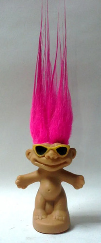 Coleccionable Juguete Figura Troll Pelo Fucsia Con Lentes | MercadoLibre