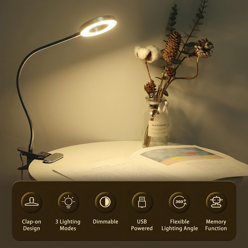 L Lámpara Led Recamara Escritorio Lectura Ajustable