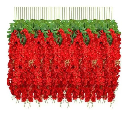 Pack De 12 Flores Artificiales Colgantes Decorativas