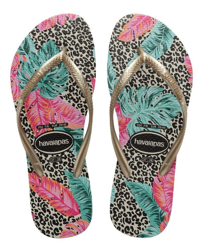 Ojotas Havaianas Slim Animal Floral Mujer Originales