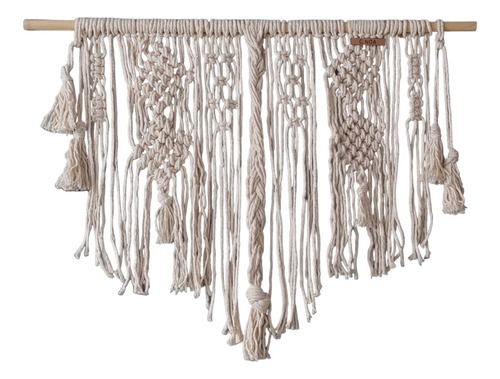 Tapiz Macrame Boho En Algodon Grueso 62x55