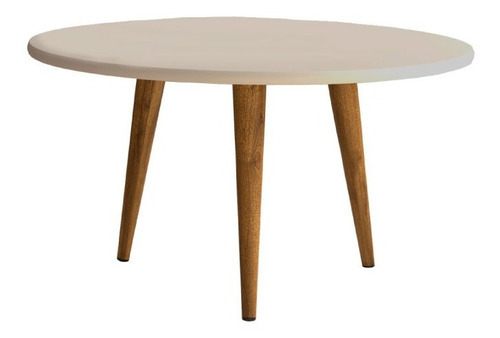 Conjunto Mesa Centro Mesa Apoio Decorativa Skinny Demolição Cor Creme