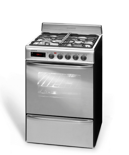 Imagen 3 de 3 de Cocina A Gas Longvie 21601x 60cm Inox Grill Eléctrico