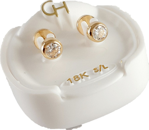 Aros Abridores Ch Bebé Tubo Blanco Cod 793 Oro 18kts