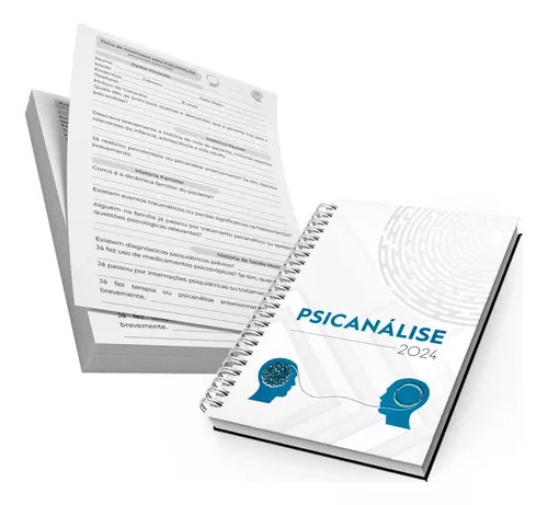 Kit Agenda Psicologia ficha anamnese Psicológica capa dura